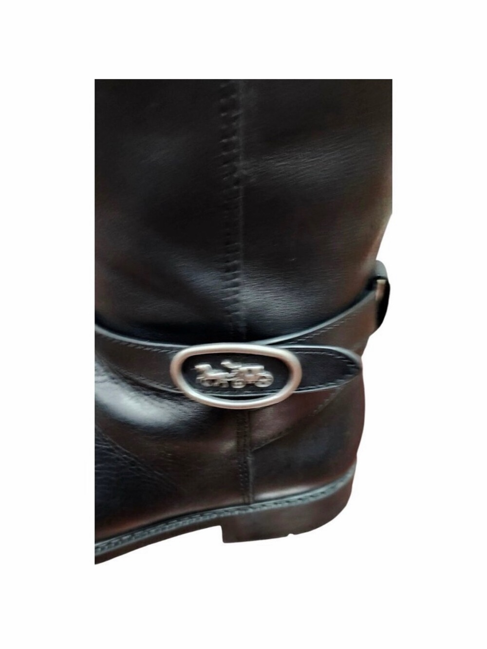 Coach Black Leather Over-the-Knee Riding Boots - Picture 8 of 16